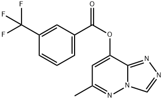 6-METHYL[1,2,4]TRIAZOLO[4,3-B]PYRIDAZIN-8-YL 3-(TRIFLUOROMETHYL)BENZENECARBOXYLATE Struktur