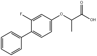 2-[(2-FLUORO[1,1'-BIPHENYL]-4-YL)OXY]PROPANOIC ACID Struktur