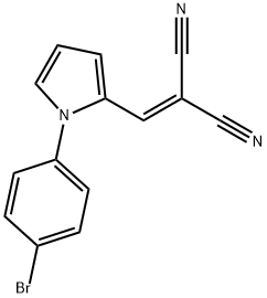 2-([1-(4-BROMOPHENYL)-1H-PYRROL-2-YL]METHYLENE)MALONONITRILE Struktur