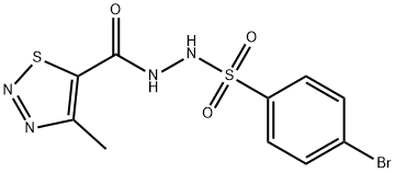 4-BROMO-N'-[(4-METHYL-1,2,3-THIADIAZOL-5-YL)CARBONYL]BENZENESULFONOHYDRAZIDE Struktur