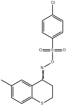 4-(([(4-CHLOROPHENYL)SULFONYL]OXY)IMINO)-6-METHYLTHIOCHROMANE Struktur