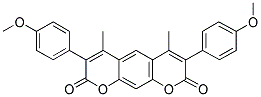 4,6-DIMETHYL-3,7-DI(4'-METHOXYPHENYL)-2,8-DIOXO-2H,8H-BENZO(1,2-B: 5,4-B')DIPYRAN Struktur