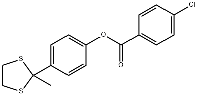 4-(2-METHYL-1,3-DITHIOLAN-2-YL)PHENYL 4-CHLOROBENZENECARBOXYLATE Struktur