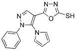 5-[1-PHENYL-5-(1H-PYRROL-1-YL)-1H-PYRAZOL-4-YL]-1,3,4-OXADIAZOL-2-YLHYDROSULFIDE Struktur