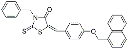 (E)-3-BENZYL-5-(4-(NAPHTHALEN-1-YLMETHOXY)BENZYLIDENE)-2-THIOXOTHIAZOLIDIN-4-ONE Struktur