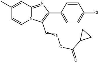 2-(4-CHLOROPHENYL)-3-(([(CYCLOPROPYLCARBONYL)OXY]IMINO)METHYL)-7-METHYLIMIDAZO[1,2-A]PYRIDINE Struktur