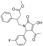 METHYL 4-(3-ACETYL-2-(3-FLUOROPHENYL)-4-HYDROXY-5-OXO-2H-PYRROL-1(5H)-YL)-3-PHENYLBUTANOATE Struktur