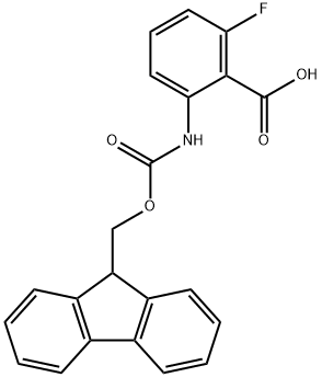 FMOC-2-AMINO-6-FLUOROBENZOIC ACID Struktur