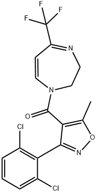 [3-(2,6-DICHLOROPHENYL)-5-METHYL-4-ISOXAZOLYL][5-(TRIFLUOROMETHYL)-2,3-DIHYDRO-1H-1,4-DIAZEPIN-1-YL]METHANONE Struktur