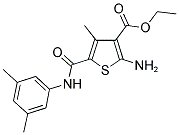 2-AMINO-5-(3,5-DIMETHYL-PHENYLCARBAMOYL)-4-METHYL-THIOPHENE-3-CARBOXYLIC ACID ETHYL ESTER Struktur