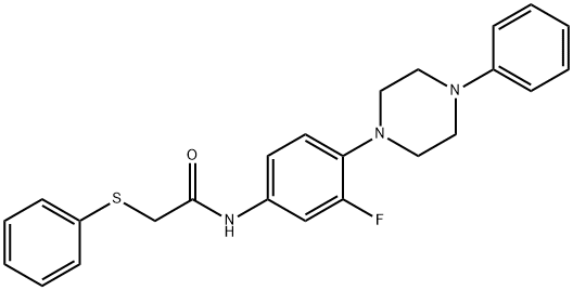 N-[3-FLUORO-4-(4-PHENYLPIPERAZINO)PHENYL]-2-(PHENYLSULFANYL)ACETAMIDE Struktur