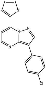 3-(4-CHLOROPHENYL)-7-(2-THIENYL)PYRAZOLO[1,5-A]PYRIMIDINE Struktur