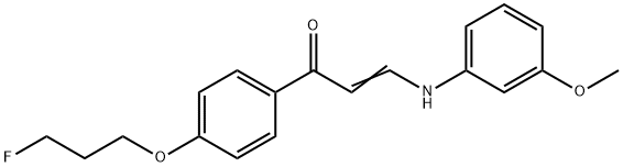 (E)-1-[4-(3-FLUOROPROPOXY)PHENYL]-3-(3-METHOXYANILINO)-2-PROPEN-1-ONE Struktur