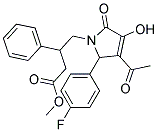 METHYL 4-(3-ACETYL-2-(4-FLUOROPHENYL)-4-HYDROXY-5-OXO-2H-PYRROL-1(5H)-YL)-3-PHENYLBUTANOATE Struktur