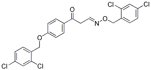 3-(4-[(2,4-DICHLOROBENZYL)OXY]PHENYL)-3-OXOPROPANAL O-(2,4-DICHLOROBENZYL)OXIME Struktur