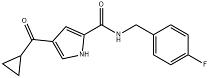 4-(CYCLOPROPYLCARBONYL)-N-(4-FLUOROBENZYL)-1H-PYRROLE-2-CARBOXAMIDE Struktur