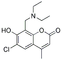 6-CHLORO-8-DIETHYLAMINOMETHYL-7-HYDROXY-4-METHYL-CHROMEN-2-ONE Struktur