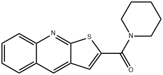 PIPERIDINO(THIENO[2,3-B]QUINOLIN-2-YL)METHANONE Struktur