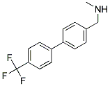 ((4-[4-(TRIFLUOROMETHYL)PHENYL]PHENYL)METHYL)METHYLAMINE Struktur