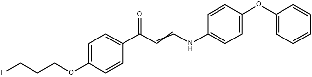 (E)-1-[4-(3-FLUOROPROPOXY)PHENYL]-3-(4-PHENOXYANILINO)-2-PROPEN-1-ONE Struktur