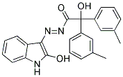 (E)-2-HYDROXY-1-((2-HYDROXY-1H-INDOL-3-YL)DIAZENYL)-2,2-DIM-TOLYLETHANONE Struktur