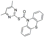 S-(4,6-DIMETHYLPYRIMIDIN-2-YL) 10H-PHENOTHIAZINE-10-CARBOTHIOATE Struktur