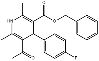 BENZYL 5-ACETYL-4-(4-FLUOROPHENYL)-2,6-DIMETHYL-1,4-DIHYDRO-3-PYRIDINECARBOXYLATE Struktur