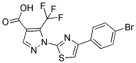 1-[4-(4-BROMOPHENYL)-1,3-THIAZOL-2-YL]-5-(TRIFLUOROMETHYL)-1H-PYRAZOLE-4-CARBOXYLIC ACID Struktur