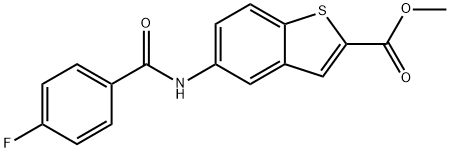 METHYL 5-[(4-FLUOROBENZOYL)AMINO]-1-BENZOTHIOPHENE-2-CARBOXYLATE Struktur