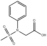 N-(METHYLSULFONYL)-N-PHENYLGLYCINE Struktur