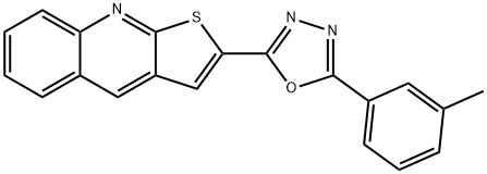 2-[5-(3-METHYLPHENYL)-1,3,4-OXADIAZOL-2-YL]THIENO[2,3-B]QUINOLINE Struktur