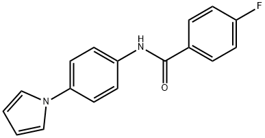 4-FLUORO-N-[4-(1H-PYRROL-1-YL)PHENYL]BENZENECARBOXAMIDE Struktur