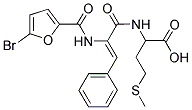 2-({(2Z)-2-[(5-BROMO-2-FUROYL)AMINO]-3-PHENYLPROP-2-ENOYL}AMINO)-4-(METHYLTHIO)BUTANOIC ACID Struktur