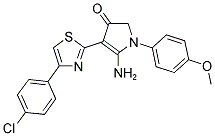 5-AMINO-4-[4-(4-CHLORO-PHENYL)-THIAZOL-2-YL]-1-(4-METHOXY-PHENYL)-1,2-DIHYDRO-PYRROL-3-ONE Struktur