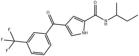 N-(SEC-BUTYL)-4-[3-(TRIFLUOROMETHYL)BENZOYL]-1H-PYRROLE-2-CARBOXAMIDE Struktur