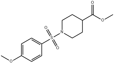 METHYL 1-[(4-METHOXYPHENYL)SULFONYL]-4-PIPERIDINECARBOXYLATE Struktur