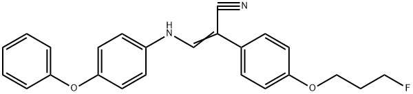 (Z)-2-[4-(3-FLUOROPROPOXY)PHENYL]-3-(4-PHENOXYANILINO)-2-PROPENENITRILE Struktur