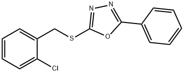 2-CHLOROBENZYL 5-PHENYL-1,3,4-OXADIAZOL-2-YL SULFIDE Struktur