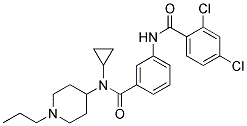 N-CYCLOPROPYL-3-[(2,4-DICHLOROBENZOYL)AMINO]-N-(1-PROPYLPIPERIDIN-4-YL)BENZAMIDE Struktur