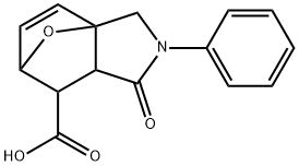 4-OXO-3-PHENYL-10-OXA-3-AZA-TRICYCLO[5.2.1.0(1,5)]DEC-8-ENE-6-CARBOXYLIC ACID Struktur