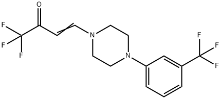 (E)-1,1,1-TRIFLUORO-4-(4-[3-(TRIFLUOROMETHYL)PHENYL]PIPERAZINO)-3-BUTEN-2-ONE Struktur