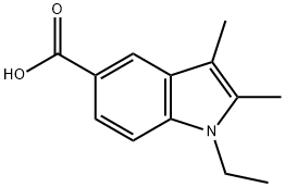 1-ETHYL-2,3-DIMETHYL-1H-INDOLE-5-CARBOXYLIC ACID Struktur