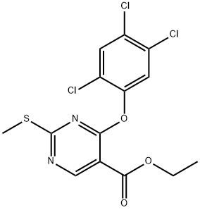 ETHYL 2-(METHYLSULFANYL)-4-(2,4,5-TRICHLOROPHENOXY)-5-PYRIMIDINECARBOXYLATE Struktur