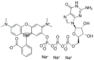 TETRAMETHYLRHODAMINE-6-GTP Struktur