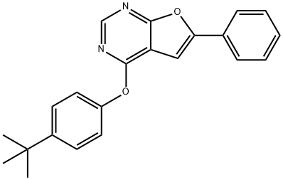 4-(TERT-BUTYL)PHENYL 6-PHENYLFURO[2,3-D]PYRIMIDIN-4-YL ETHER Struktur