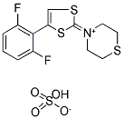 4-[4-(2,6-DIFLUOROPHENYL)-1,3-DITHIOL-2-YLIDENE]-1,4-THIAZINAN-4-IUM SULPHONATE Struktur