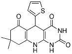 8,8-DIMETHYL-5-THIEN-2-YL-5,8,9,10-TETRAHYDROPYRIMIDO[4,5-B]QUINOLINE-2,4,6(1H,3H,7H)-TRIONE Struktur