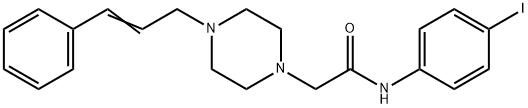 N-(4-IODOPHENYL)-2-[4-(3-PHENYL-2-PROPENYL)PIPERAZINO]ACETAMIDE Struktur