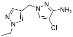 4-CHLORO-1-(1-ETHYL-1H-PYRAZOL-4-YLMETHYL)-1H-PYRAZOL-3-YLAMINE Struktur