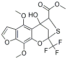 METHYL 1-HYDROXY-3,9-DIMETHOXY-12-(TRIFLUOROMETHYL)-7,11-DIOXA-13-THIATETRACYCLO[10.2.1.0(2,10).0(4,8)]PENTADECA-2(10),3,5,8-TETRAENE-14-CARBOXYLATE Struktur